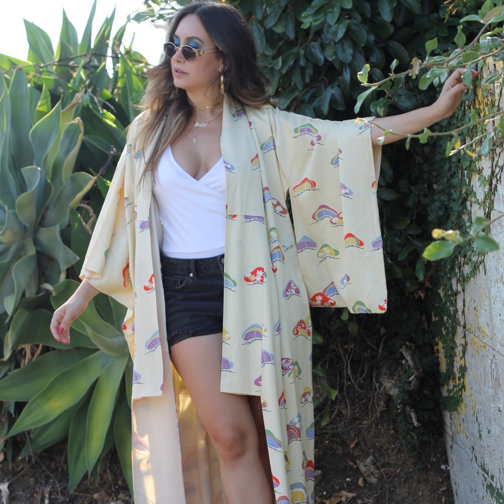 Vintage Silk Japanese Kimono Robe
